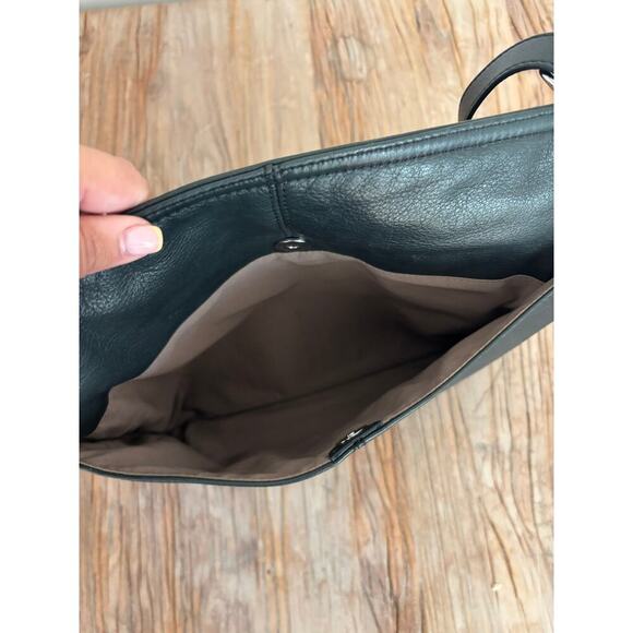 Margot Black Leather Crossbody Shoulder Bag Purse - Picture 4 of 5